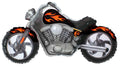 Motorrad Custom Bike Schwarz Folienballon 115 x 57cm