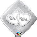 Mr. & Mrs. quadratischer Folienballon - 45cm 18"