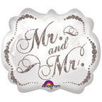 Mr. and Mr. Schild Folienballon 63 x 55cm