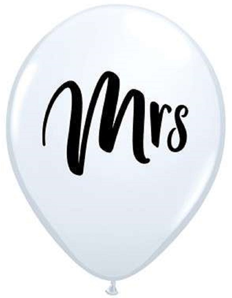 Mrs White 27,5cm 11" Latex Luftballons Qualatex