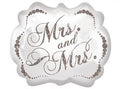 Mrs. and Mrs. Schild Folienballon 63 x 55cm Hochzeit