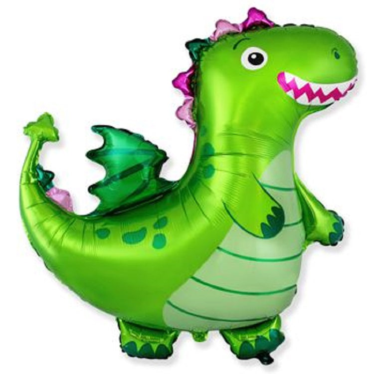 Niedlicher Baby Drache Grün Folienballon 92cm