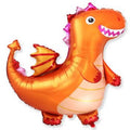 Niedlicher Baby Drache Orange Folienballon 92cm