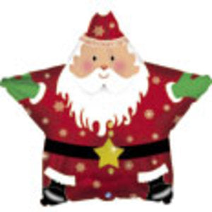 Nikolaus Weihnachtsmann Stern Folienballon 45cm 18"