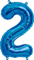 North Star Folienballon Zahl 2 (blau) - 86cm