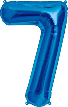 North Star Folienballon Zahl 7 (blau) - 86cm