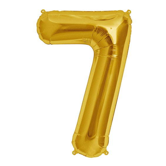 North Star Folienballon Zahl 7 (gold) - 86cm
