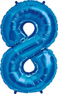 North Star Folienballon Zahl 8 (blau) - 86cm