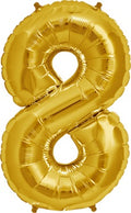 North Star Folienballon Zahl 8 (gold) - 86cm
