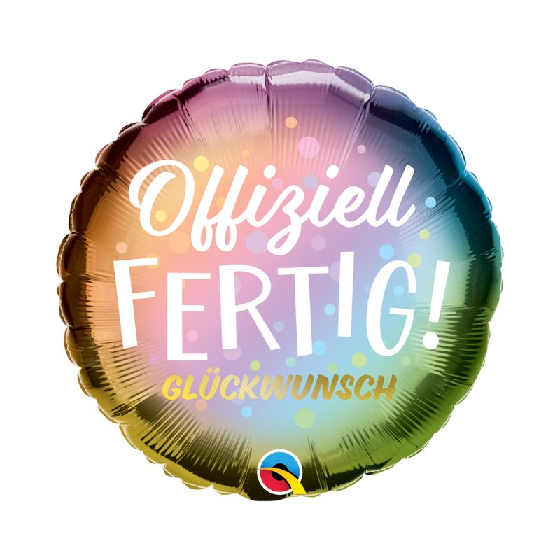 Offiziell Fertig Glückwunsch Folienballon
