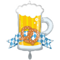 Oktoberfest Bierkrug Brezel Folienballon - 66cm 26''