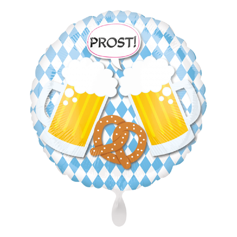 Oktoberfest Bierkrüge Brezel Trachten Folienballon 43cm 17''