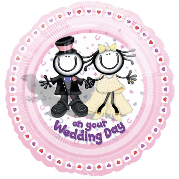 On your Wedding Day Folienballon 45cm 18"