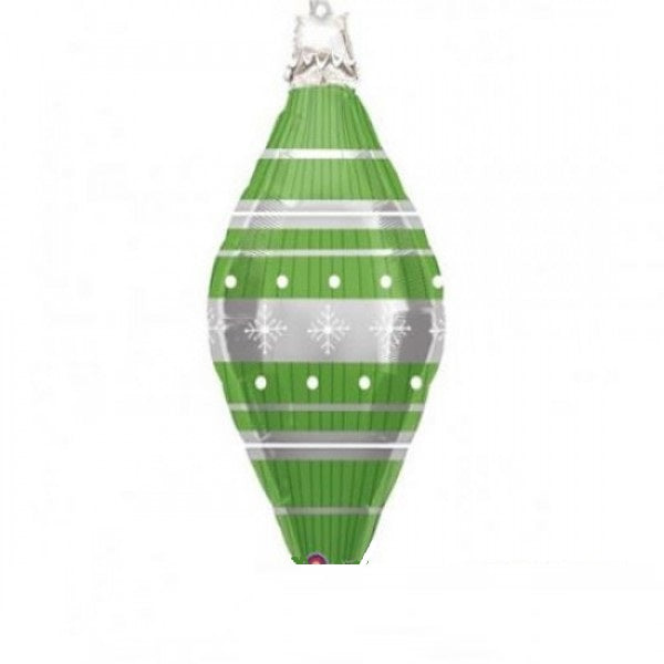 Ovale Weihnachtskugel Folienballon 94cm 37"