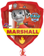 Paw Patrol Chase Marshall Schild Folienballon 76 x 86cm