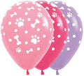 Paw Prints Girl Assortment 30cm 12" Latex Luftballons Sempertex