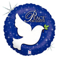 Peace on Earth Dove Friede auf Erden Taube Holographic Folienballon 45cm 