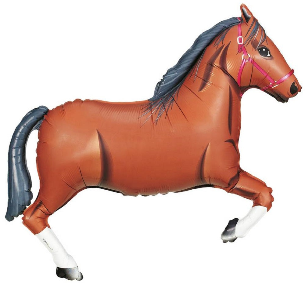 Pferd Braun Folienballon 91cm 36"
