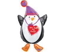 Pinguin mit Herz You melt my Heart Folienballon 81cm