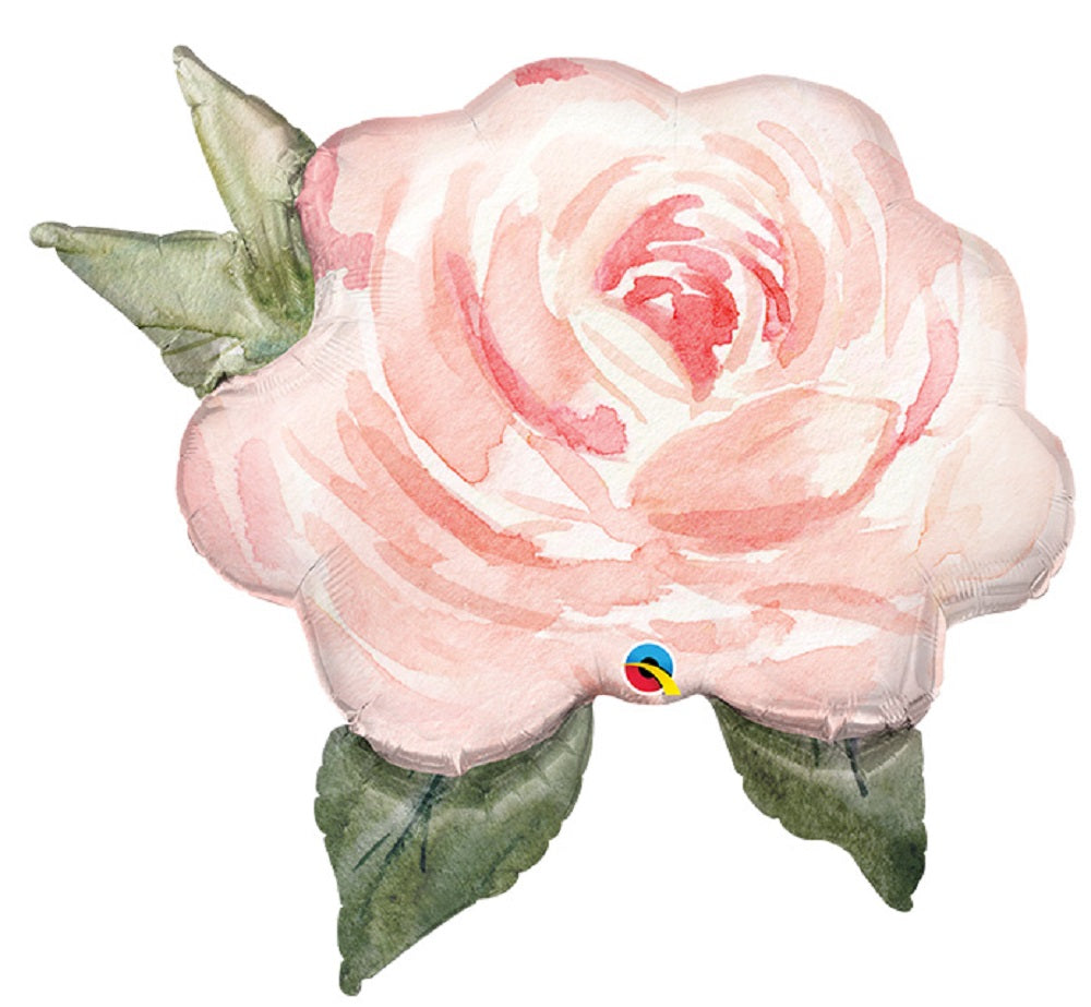 Pink Watercolor Rose Folienballon 91cm 36''