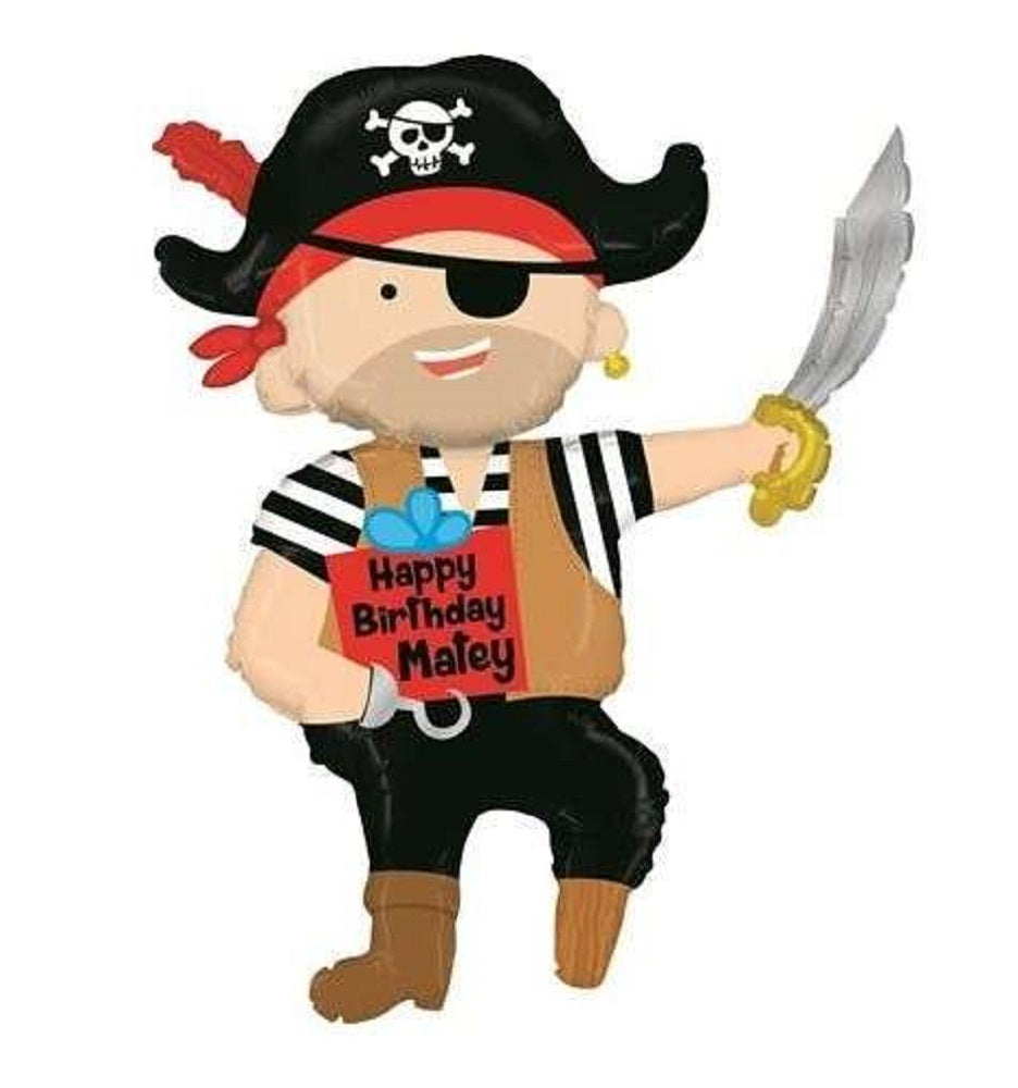 Pirat Happy Birthday Matey Folienballon 112cm 44'''