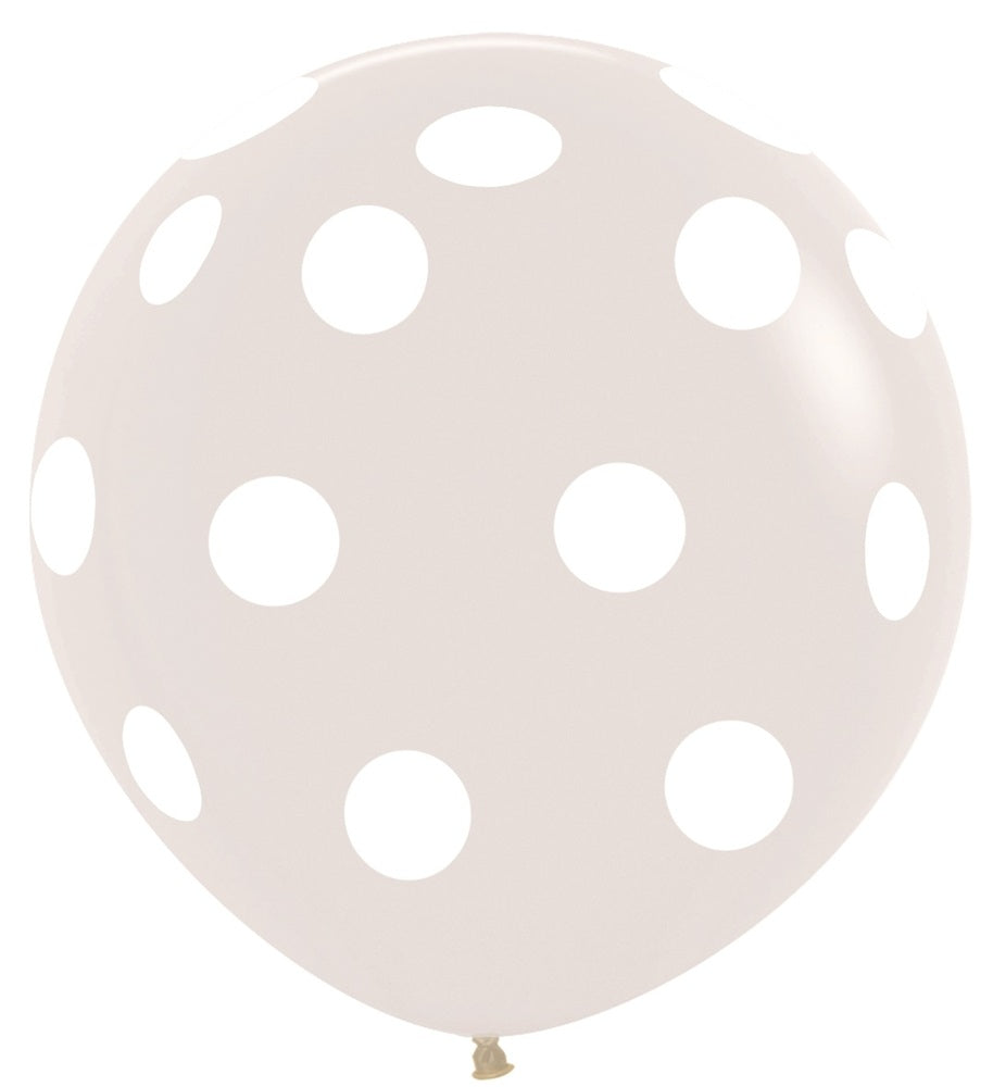 Polka Dots 390 Crystal Clear 90cm 36 Inch Latex Luftballons Sempertex