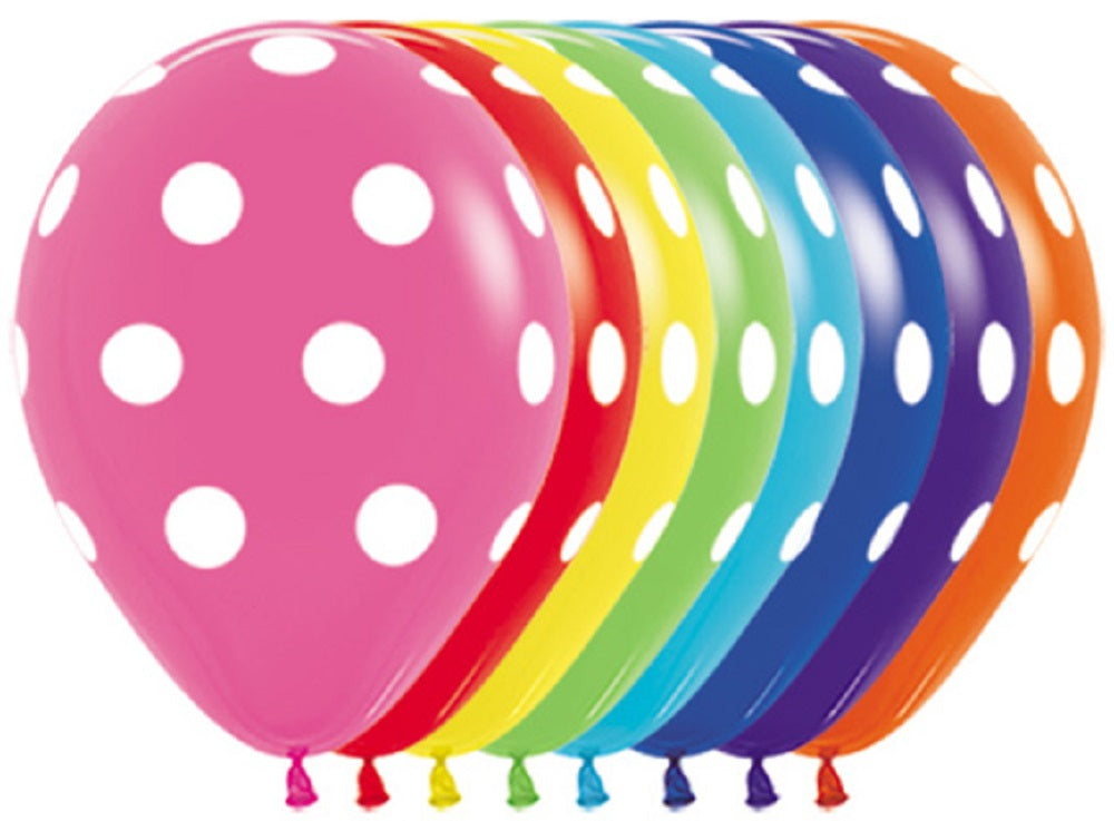 Polka Dots Fashion Assortment 30cm 12" Latex Luftballons Sempertex
