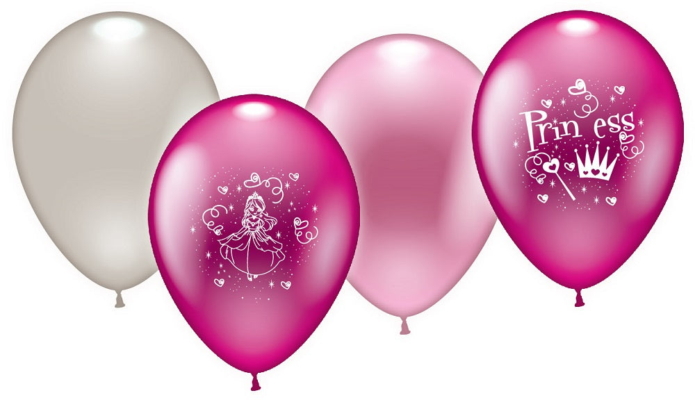 Princess / Prinzessin 22,5cm bis 25,5cm Latex Luftballons Karaloon