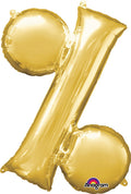 Prozentzeichen Gold Folienballon % Symbol 91cm