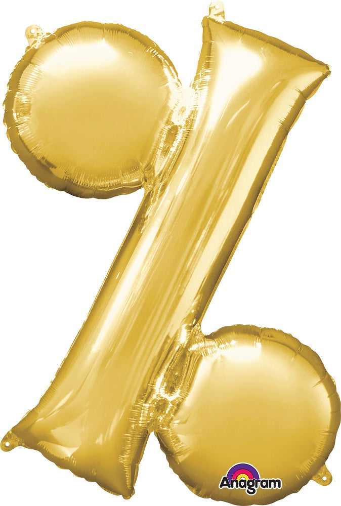 Prozentzeichen Gold Folienballon % Symbol 91cm