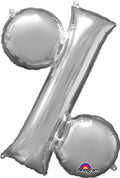 Prozentzeichen Silber Folienballon % Symbol 91cm