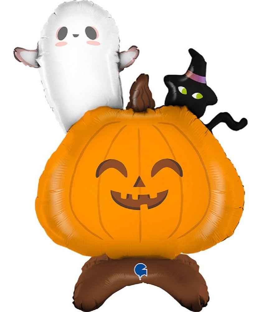 Pumpkin Kürbis mit Standfuß Folienballon 76cm 30 Inch