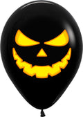 Pumpkin Light Kürbis Black 30cm 12" Latex Luftballons Sempertex