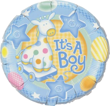 Mini Folienballon It's A Boy Soft Giraffe 22,5cm 9"