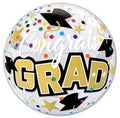 Qualatex Bubble Congrats Grad Stars and Dots 22" 56cm Luftballon