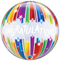 Qualatex Bubble Congratulation Shooting Stars 22" 56cm Luftballon