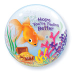 Qualatex Bubble Gute Besserung Goldfisch 22" 56cm Luftballon