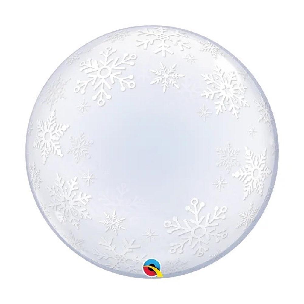 Qualatex Deco Bubble Frosty Snowflakes 24" 61cm Luftballon