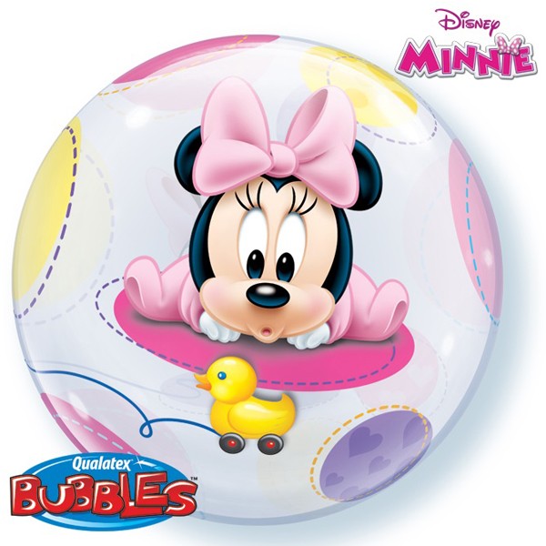 Qualatex Bubble Minnie Maus Baby 22" 56cm Luftballon