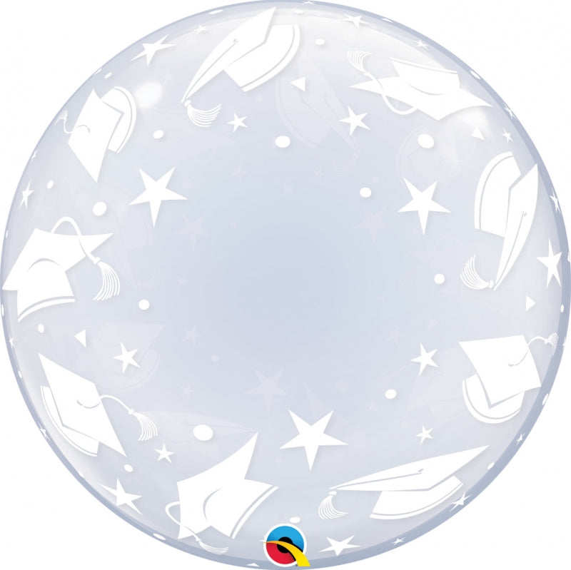 Qualatex Deco Bubble Graduation Caps 24" 61cm Luftballon