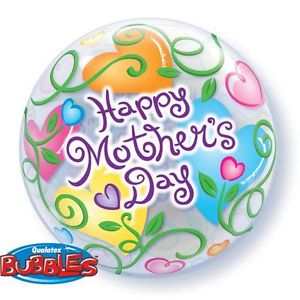Qualatex Bubble Muttertag / Happy Mothers Day 22" 56cm Luftballon