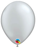 Qualatex Metallic Silver (Silber) 12,5cm 5" Latex Luftballons