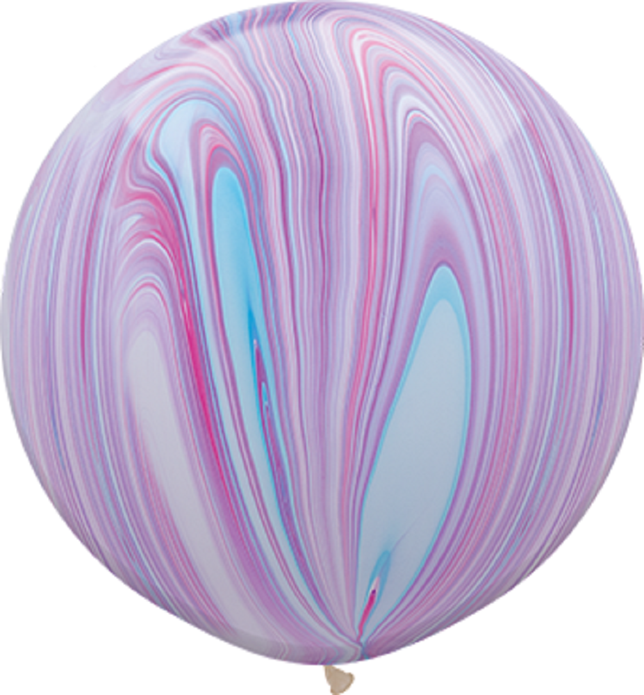 Qualatex SuperAgate Fashion Rainbow marmoriert 75cm 30" Latex Luftballons