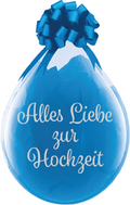 Verpackungsballons Alles Liebe zur Hochzeit 45cm 18" Qualatex Stuffer