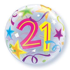 Qualatex Bubble Brilliant Stars 21 22" 56cm Luftballon