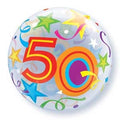 Qualatex Bubble Brilliant Stars 50 22" 56cm Luftballon