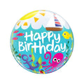 Qualatex Bubble Happy Birthday Maritime Fun 22" 56cm Luftballon