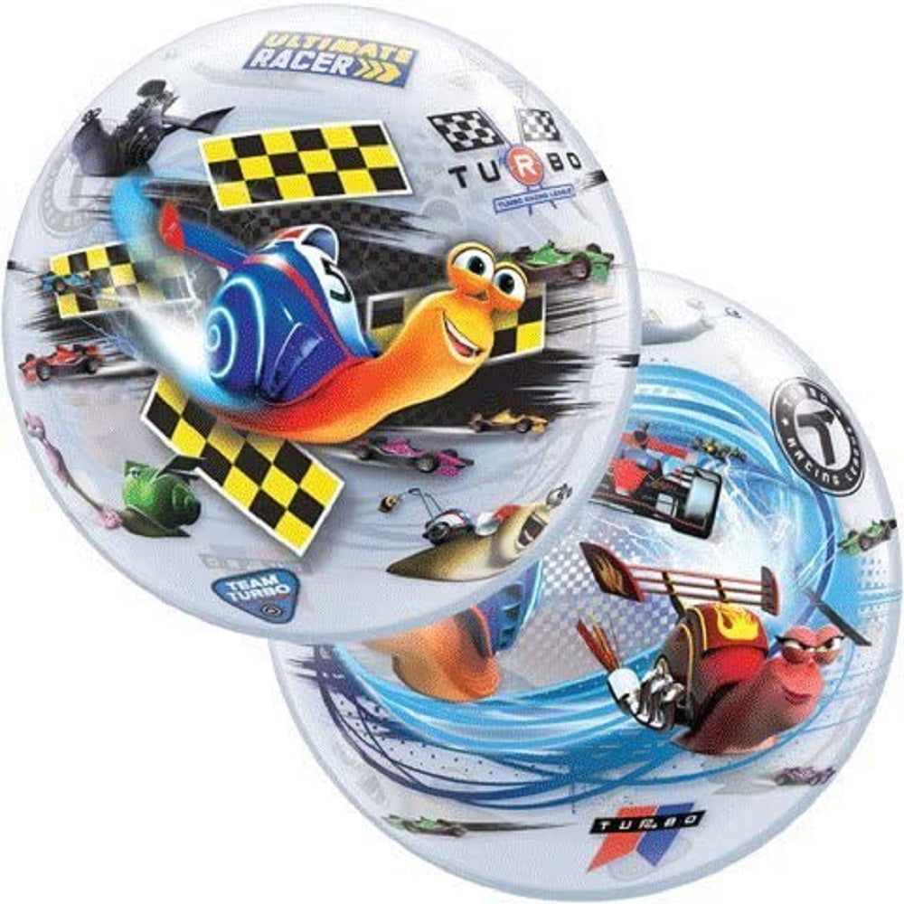 Qualatex Bubble Turbo Racing Kleine Schnecke, großer Traum DreamWork 22 Inch 56cm Luftballon
