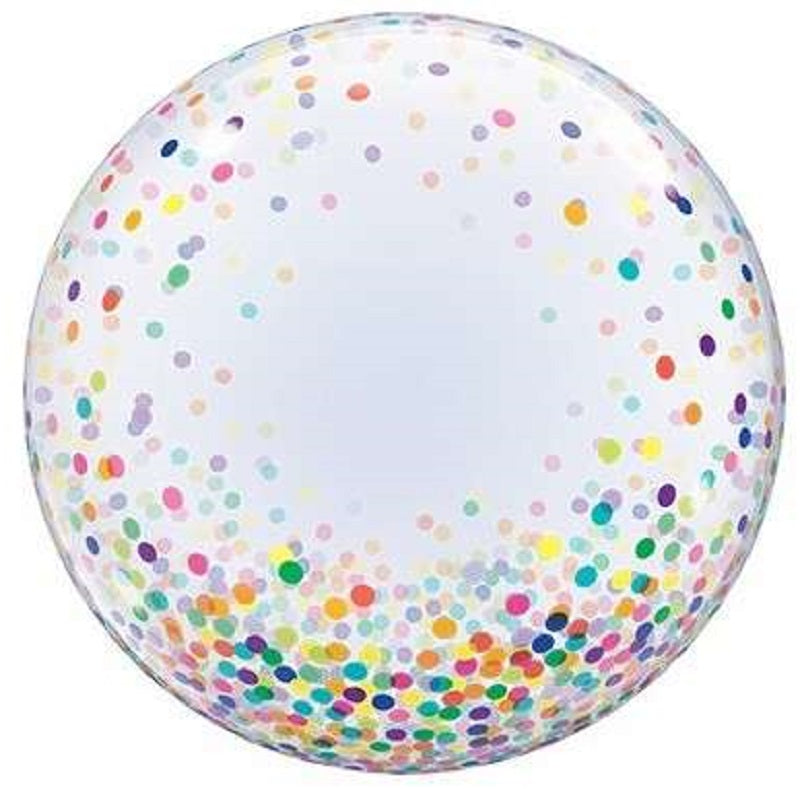 Qualatex Deco Bubble Colourful Confetti Dots 24" 61cm Luftballon