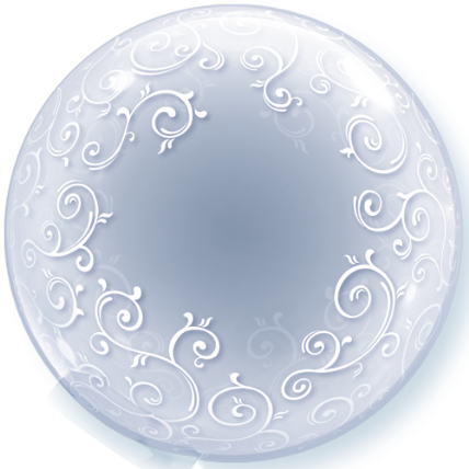 Qualatex Deco Bubble Fancy Filigree 24" 61cm Luftballon